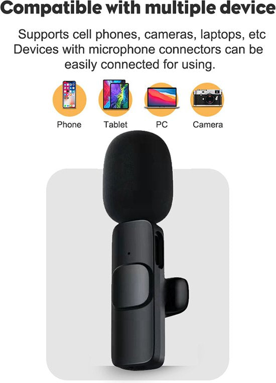 Plug-Play Wireless Lapel Lavalier Microphone