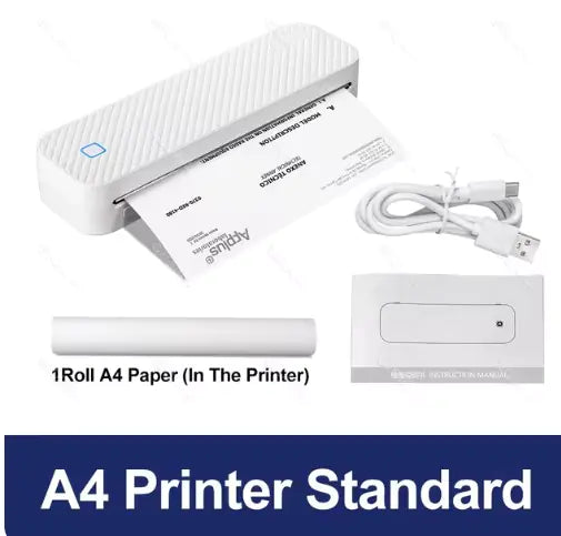 Inkless Portable A4 Thermal Printer